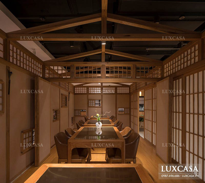 Thiết kế thi công nội thất nhà hàng Nhật trọn gói ở Ba Đình, Hà Nội