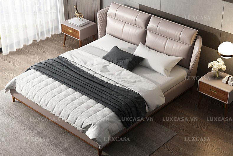Giường ngủ đôi chân gỗ GD151