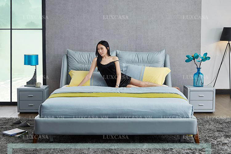 Mẫu giường da hiện đại thanh thoát GD140