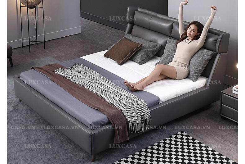 Giường bọc da cao cấp GD132