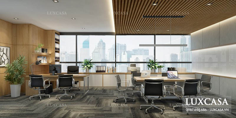 Thiết kế thi công nội thất văn phòng trọn gói công ty LOBBY