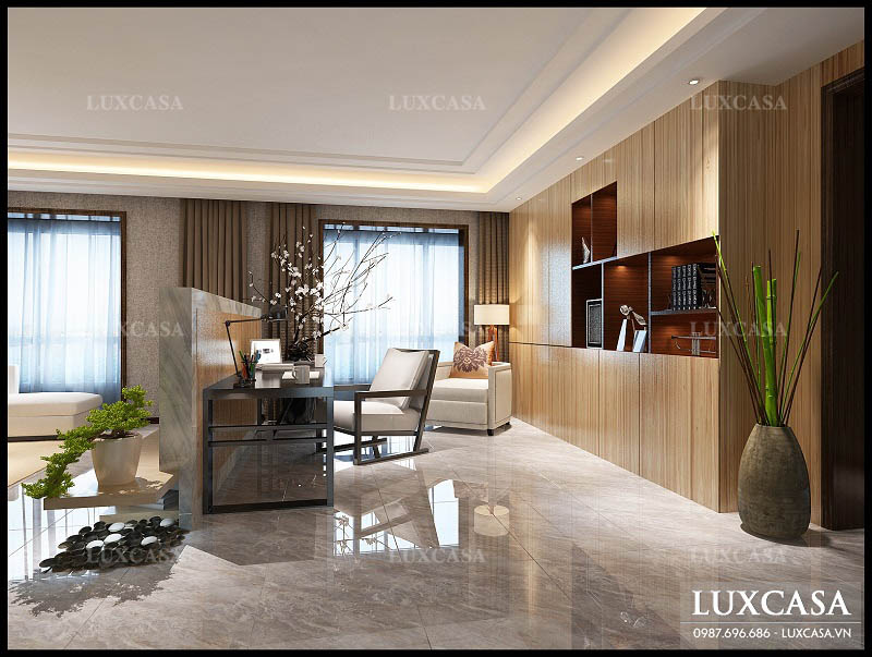 Thiết kế nội thất chung cư phong cách Á Đông tại Tràng An complex