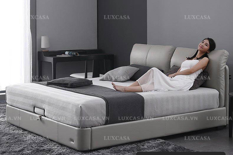 Giường bọc da hiện đại GD129