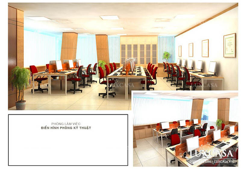 Thi công nội thất văn phòng làm việc tập đoàn Vietthang