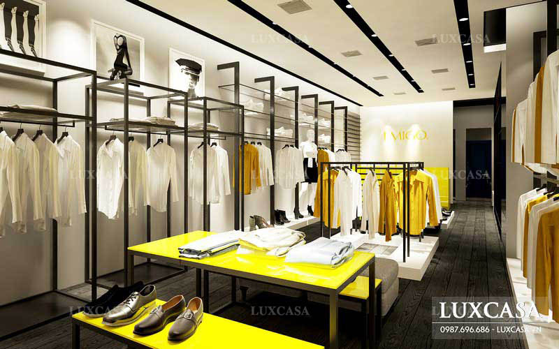 Dự án tư vấn thiết kế nội thất showroom thời trang Emigo hiện đại