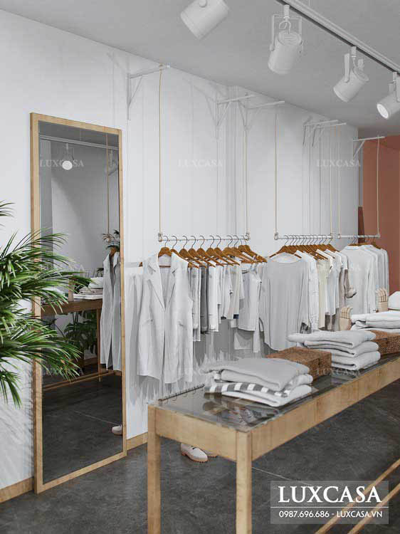 Thiết kế thi công shop quần áo nữ sáng tạo 60m2 Gurya