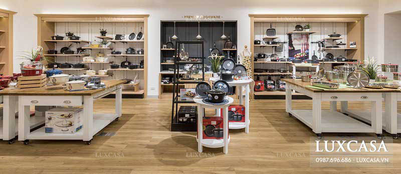 Thiết kế nội thất showroom đồ dùng nhà bếp ấn tượng trọn gói