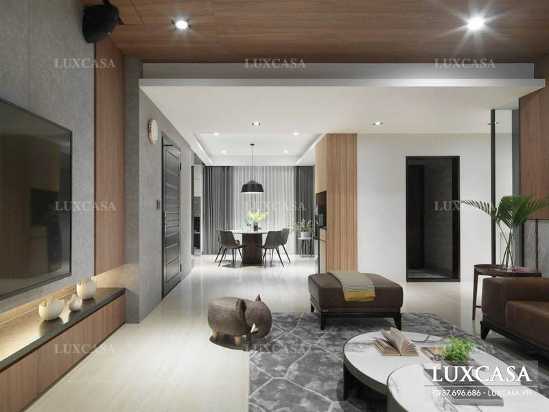 Thi công cải tạo chung cư đẹp 75m2 phong cách hiện đại