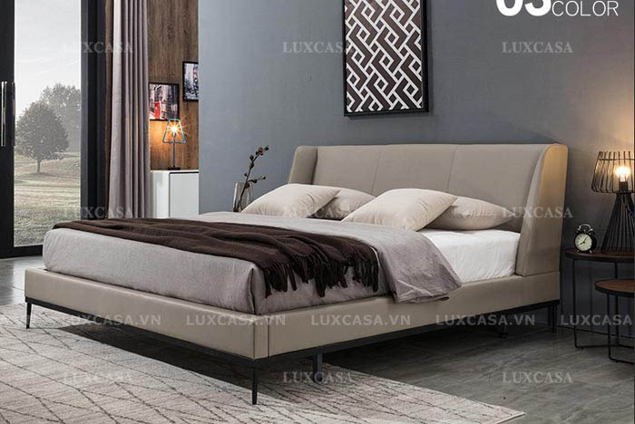 Giường da đôi hiện đại thiết kế riêng GD139