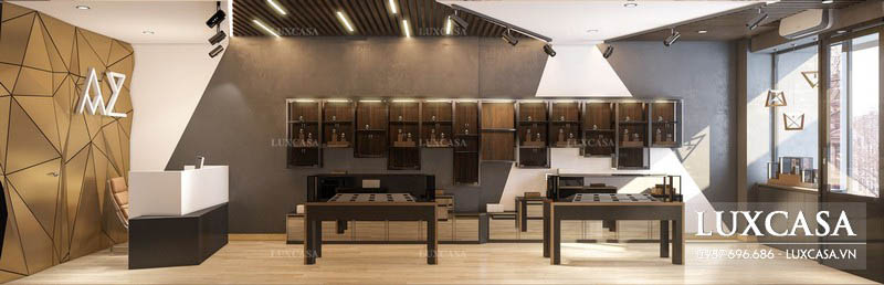Tổng hợp mẫu thiết kế nội thất showroom, shop điện thoại, đồng hồ đẹp sang trọng