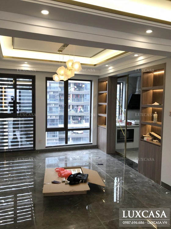 Thi công nội thất chung cư chuyên nghiệp ở An Bình City, 65m2