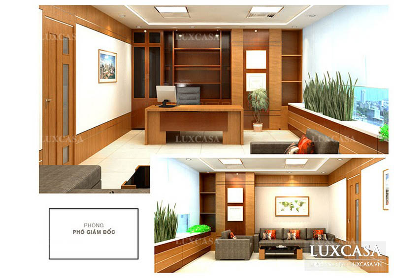 Thi công nội thất văn phòng làm việc tập đoàn Vietthang