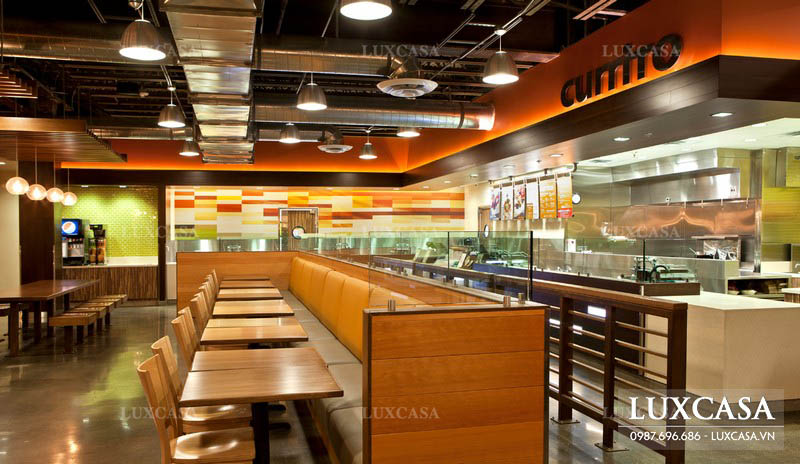 Thiết kế nội thất cửa hàng Fastfood Currito thu hút khách hàng