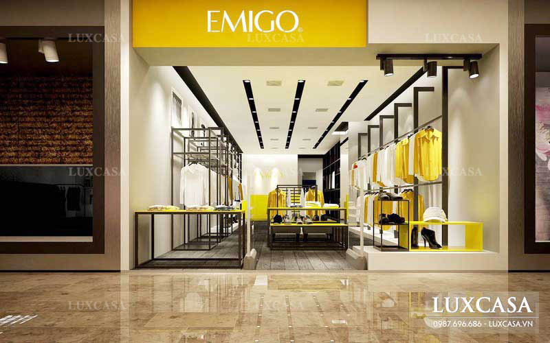 Dự án tư vấn thiết kế nội thất showroom thời trang Emigo hiện đại