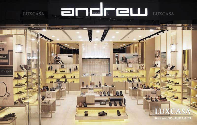 Thiết kế thi công nội thất showroom giày Andrew ấn tượng đẳng cấp