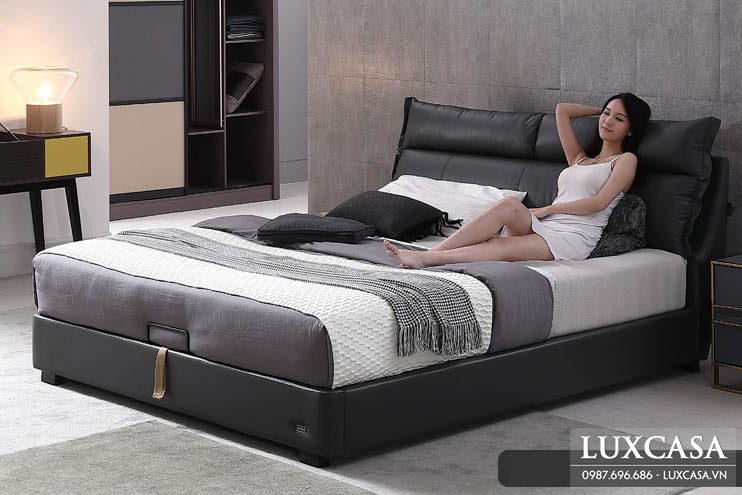 giường ngủ bọc da hiện đại GD108