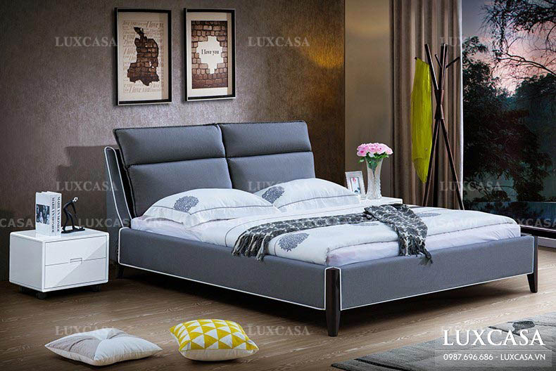 Giường ngủ bọc vải nghệ thuật GN130