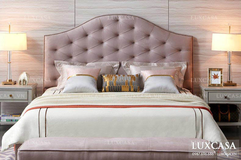 Giường vải nỉ màu hồng an toàn