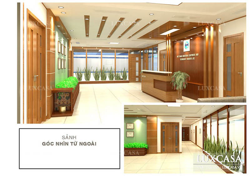 Thi công nội thất văn phòng làm việc tập đoàn Vietthang