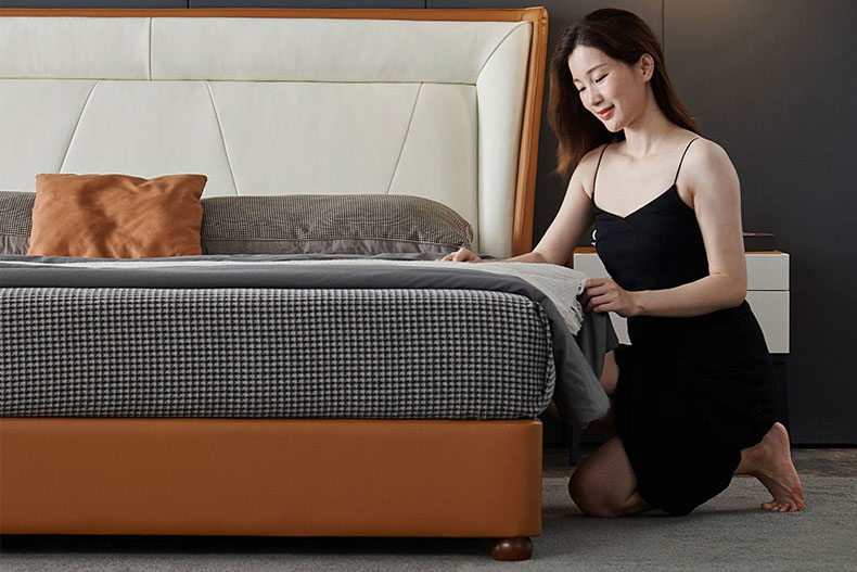 Giường ngủ bọc da cao cấp GD330