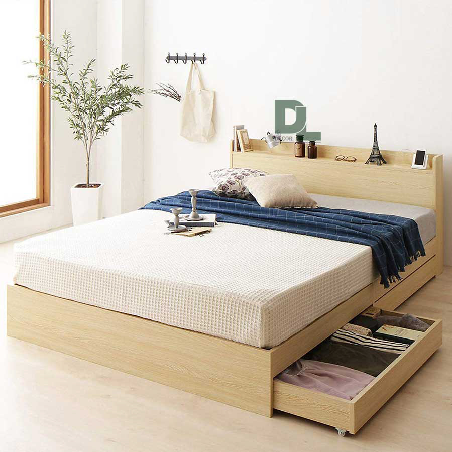 Giường ngủ đôi thiết kế tạo cảm giác rộng rãi thoải mái