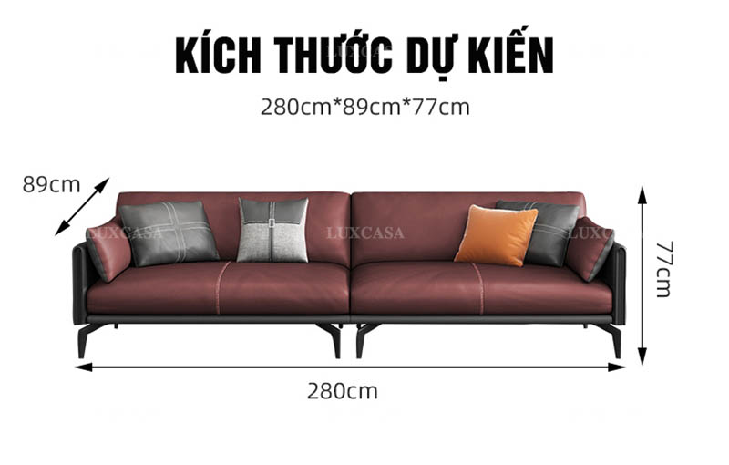 Kích thước đi-văng 2 chỗ ngồi