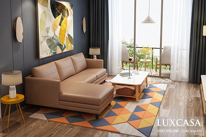 ghế sofa da đơn giản SD104