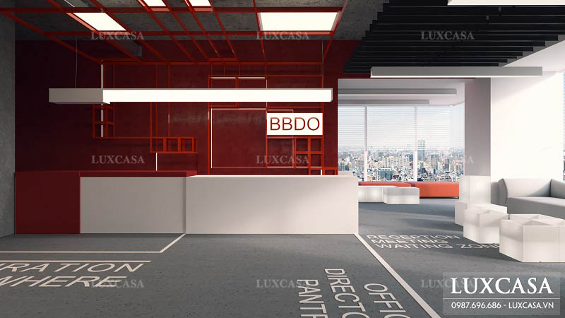 Thi công nội thất văn phòng công ty BBDO Design diện tích 200 m2