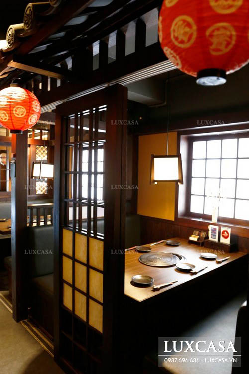 Thi công trang trí nhà hàng lẩu nướng Nhật Bản tinh tế, tạo nét riêng