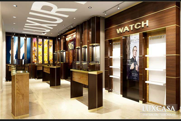 Các mẫu showroom, shop điện thoại, đồng hồ đẹp sang trọng