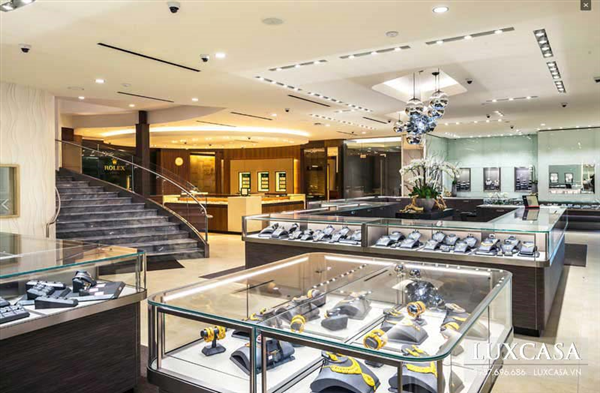 Tổng hợp mẫu thiết kế showroom trang sức mỹ phẩm bắt mắt