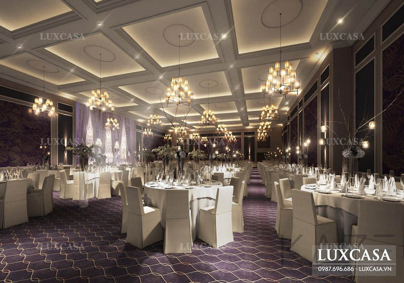 Thiết kế nội thất nhà hàng tiệc cưới, sự kiện ở Hạ Long - Quảng Ninh