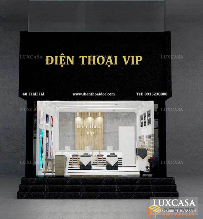 Thiết kế nội thất cửa hàng điện thoại Vip ở Thái Hà, Hà Nội