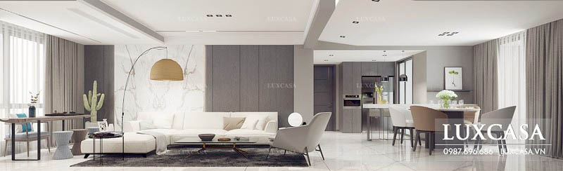 Tổng hợp các mẫu phòng khách chung cư được công ty Luxcasa thực hiện