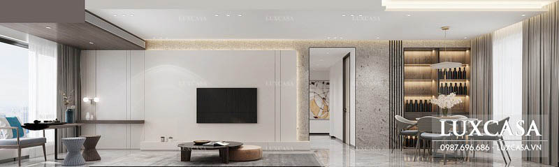 Tổng hợp các mẫu phòng khách chung cư được công ty Luxcasa thực hiện