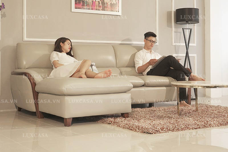 Sofa bọc da nhập khẩu SD122