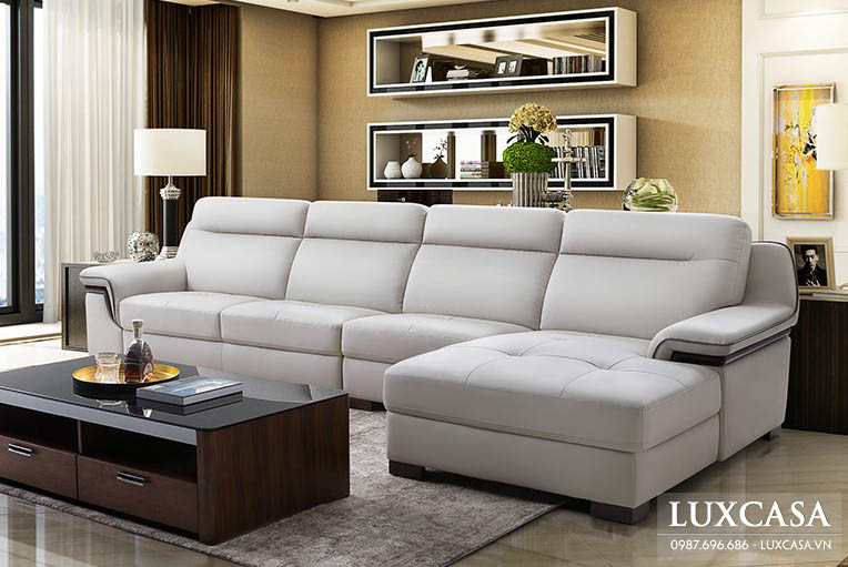 Sofa góc chữ L bọc da cao cấp