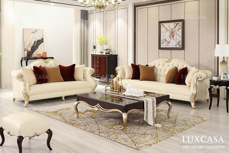 Ghế sofa tân cổ điển cánh én STC107