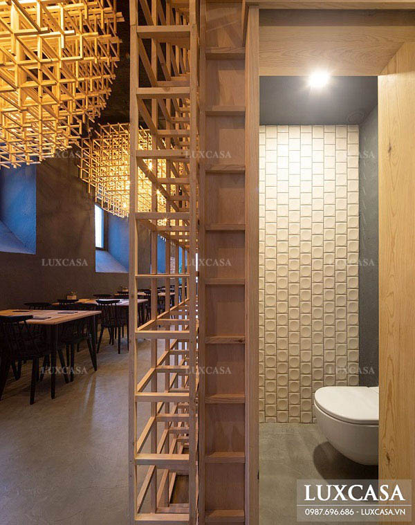 thiết kế nội thất nhà hàng nhỏ hiện đại trang trí sáng tạo
