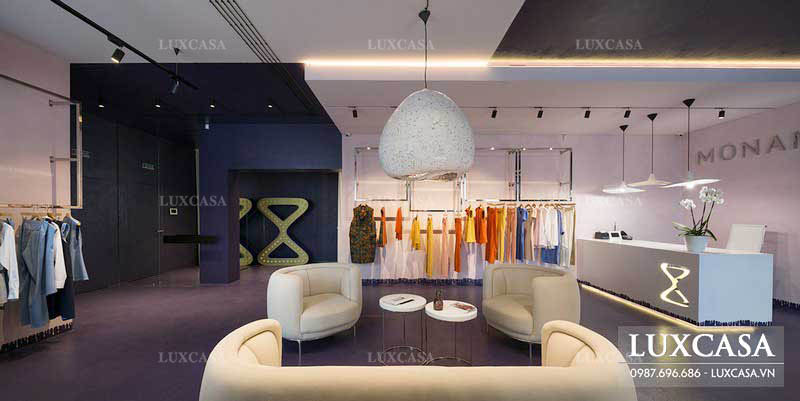 Thi công nội thất showroom thời trang cao cấp Monamoon