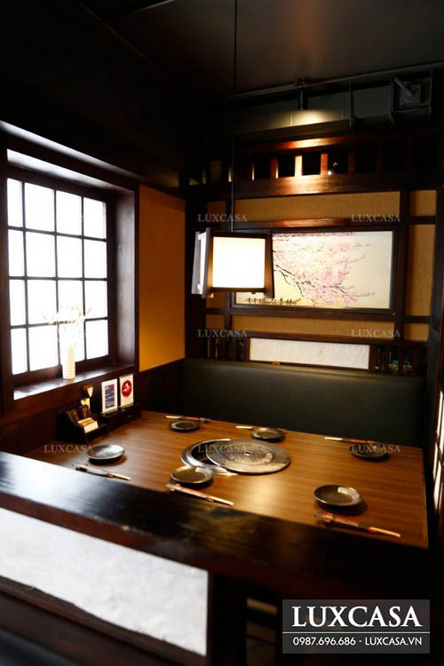 Thi công trang trí nhà hàng lẩu nướng Nhật Bản tinh tế, tạo nét riêng