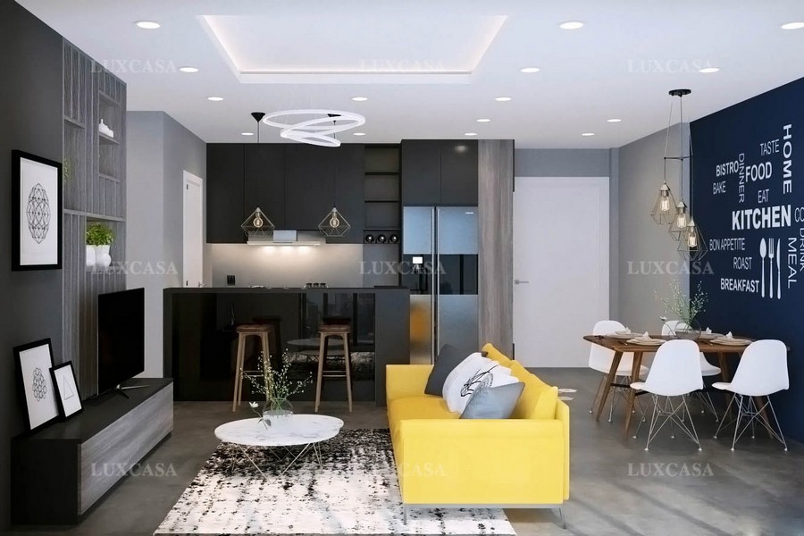 Thiết kế nội thất căn hộ nhỏ 2 PN