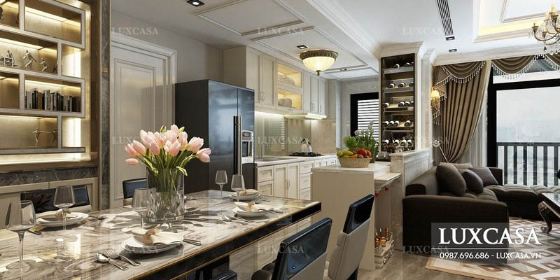 Thiết kế nội thất chung cư đẹp rộng 