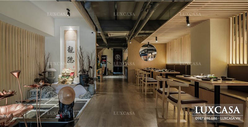 Thiết kế nội thất nhà hàng đẹp kiểu Nhật