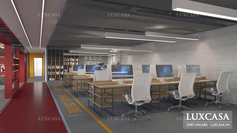 Thi công nội thất văn phòng công ty BBDO Design diện tích 200 m2