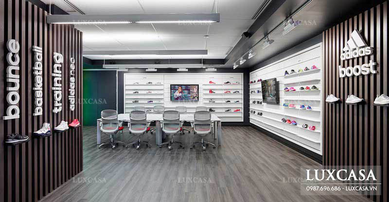 Thiết kế nội thất showroom Adidas sáng tạo theo xu hướng mới