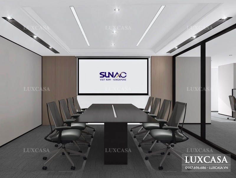 Thiết kế văn phòng trọn gói hiện đại công ty SUNAC
