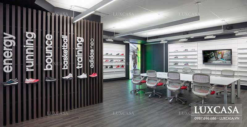 Thiết kế nội thất showroom Adidas sáng tạo theo xu hướng mới