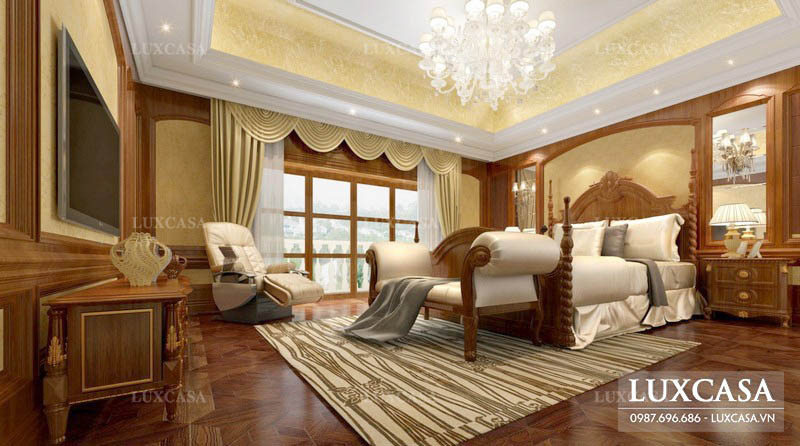 Thiết kế thi công nội thất biệt thự cổ điển phong cách hoàng gia