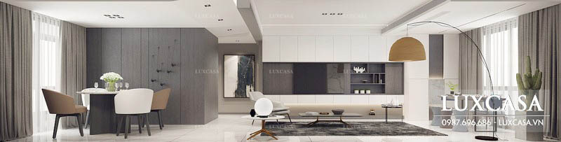 Tổng hợp các mẫu phòng khách chung cư được công ty Luxcasa thực hiện
